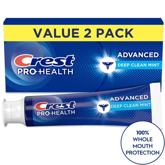 Crest Pro-Health Advanced Deep Clean Mint Toothpaste, 5.1 oz, 2 Pack