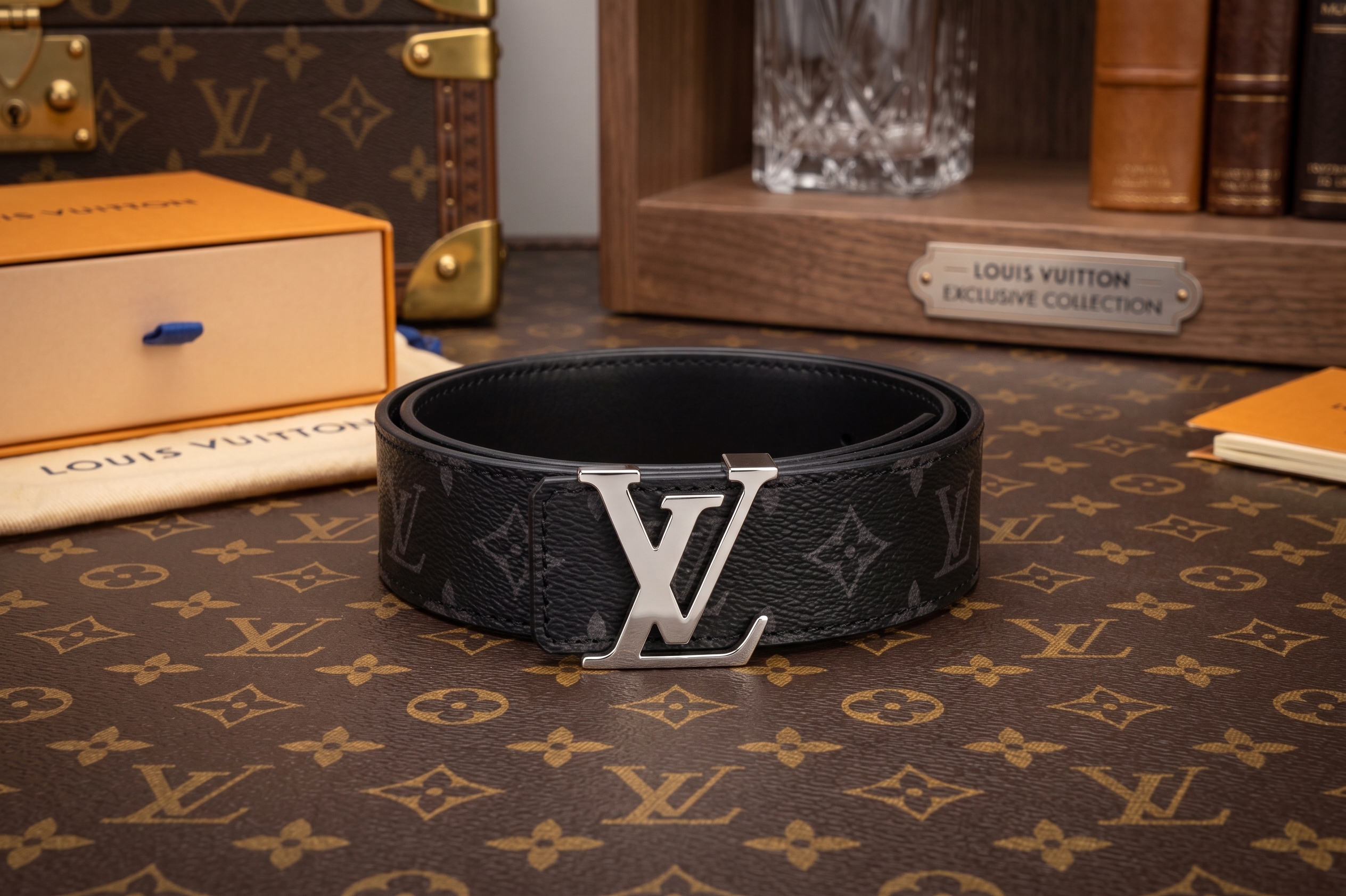 Louis Vuitton LV Slim Bracelet Monogram Eclipse Canvas