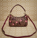 Coach CY694 Teri Shoulder Bag in Signature Canvas with Cherry Print – Tan Brown Multi